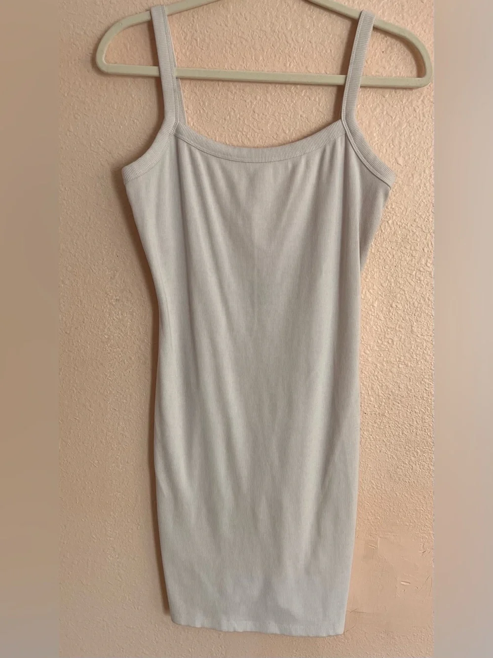 Wild Fable White Ribbed Mini Dress - Picture 1 of 9